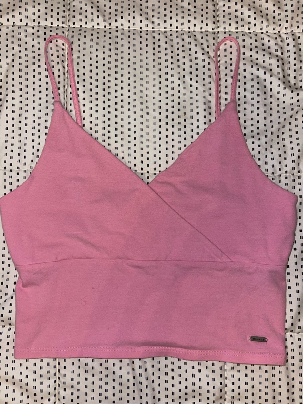 Hollister Pink Cropped Wrap Cami Tank